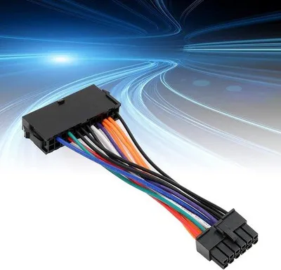 Obrázok produktu pre Napájací adaptér ATX 12 V, 24-pinový na 12-pinový, 15 cm, PVC s medeným vnútrom
