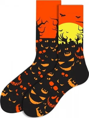 Produktbild von Musthaves - Bunte, lustige Uni Socken  - Einheitsgröße Gr. 38 -45 - Halloween