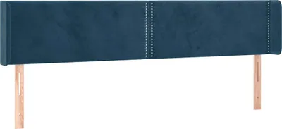 Produktbild von vidaXL Kopfteil mit Ohren Dunkelblau 163x16x78/88 cm Samt