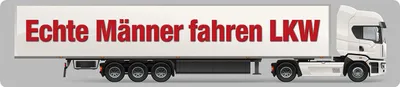 Produktbild von Echte Männer fahren LKW, Straßenschild - Magnet, Blech 16 x 3,5 cm, STR-M 024