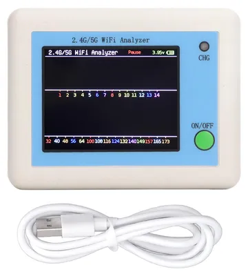 Produktbild von 2,4G 5G WIFI-Analysator 2,4-Zoll-TFT-Farbbildschirm-Lichtanzeige-Netzwerksignalscanner