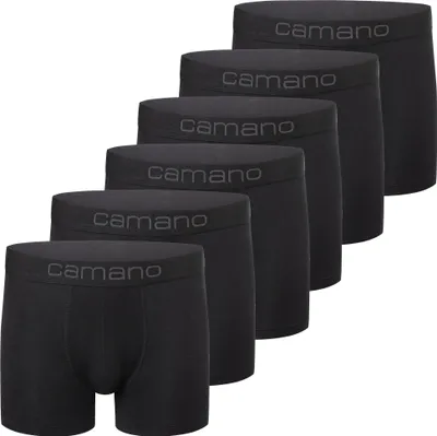 Produktbild von Camano Boxershorts Comfort mit nachhaltigerer Baumwolle (BCI) im praktischen 6er-Pack black 2XL