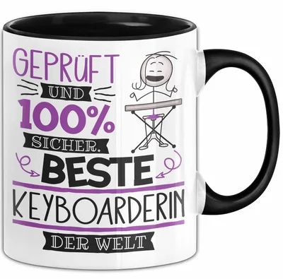Produktbild von Beste Keyboarderin Der Welt Tasse Geschenk für Eine Keyboarderin Und Sicher Geschenkidee Geburtstag Weihnachten (Schwarz)
