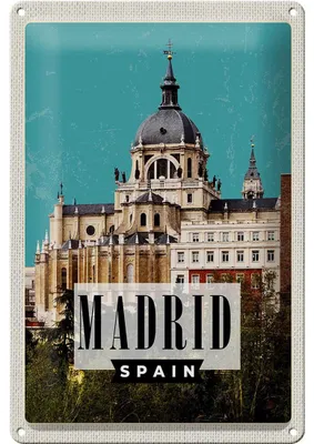 Produktbild von Blechschild Reise 20x30cm Madrid Spanien Urlaubsort