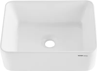Obrázek produktu pro Moderní keramické umyvadlo 16" x 12" Koupelnová umyvadlová deska Bílá