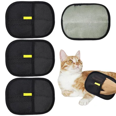 Produktbild von 4 Stück Fellmagnet-Handschuhe zur Entfernung von Tierhaaren