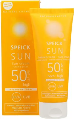 Obrázek produktu pro Speick SUN Cream SPF 50, Opalovací krém, Obličej a tělo, Tuba, Hydratující, Ochana, Zklidňující, Univerzální pleť, 60 ml