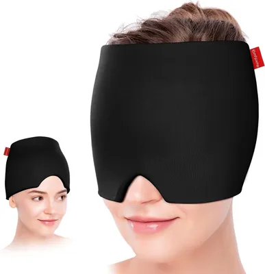 Produktbild von Kühlmaske für Kopfschmerzen und Migräne - Kälte- und Wärme-Kompressionstherapie Schlafmaske für die Augen