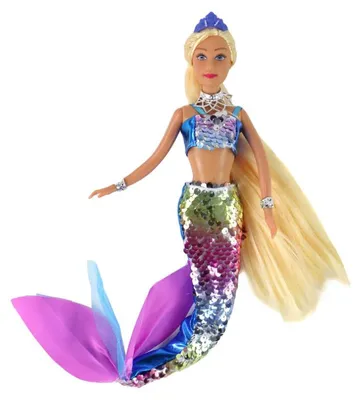 Obrázok produktu pre LEAN Toys 14786 Panenka Mořská panna s dlouhými blond vlasy a třpytivým ocasem, modrá