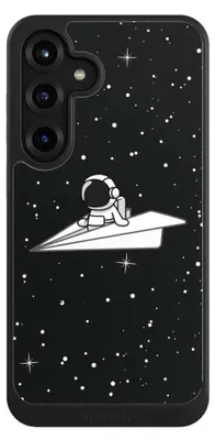 Produktbild von NIVOCASE Hülle für Samsung Galaxy S25+  Handyhülle NIVOcore Case Schwarz Astronaut Comic Papier