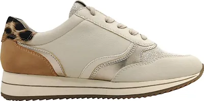 Image de Jana Jana Softline : chaussures de ville pour femmes, lacets, couleur beige, style décontracté