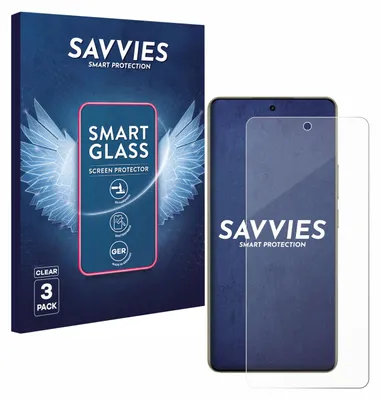 Produktbild von 3x Savvies Schutzglas Folie für realme 16 9H Panzer Schutzfolie Glas Displayschutz klar transparent