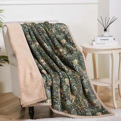 Obrázok produktu pre Omgoods - Sherpa a fleece prikrývka 150 x 200 cm - Nadýchaná a pohodlná prikrývka