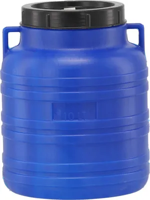 Obrázok produktu pre Sud na dažďovú vodu KADAX "Odda", plastový sud, sud so širokým hrdlom, modrý, 10 litrov