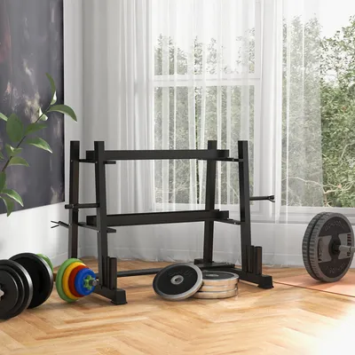 Image de SUGIFT : Kettlebells, support pour haltères, disques de poids, barres de musculation, réglable, en acier, couleur noire