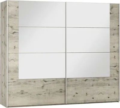 Produktbild von Kleiderschrank TALLIN , Drehtürenschrank Schrank Schubladen