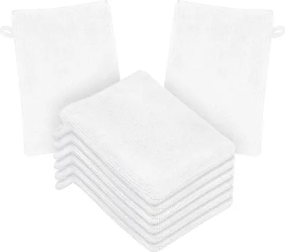 Zdjęcie produktu dla Zestaw 8 sztuk rękawic do mycia z froty i mikrofibry, wymiar 20x15 cm