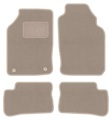 Image de Tapis de sol en moquette pour Nissan 100NX 1990-1995 (coupé/targa) – jeu 4 pièces, beiges, sur mesure – Wielganizator LUX