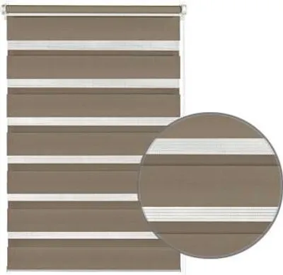 Produktbild von Gardinia EASYFIX Doppelrollo mocca 100 x 150 cm