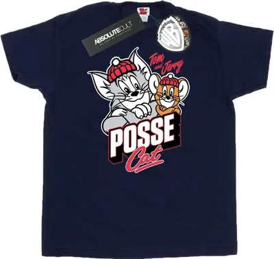 Produktbild von Tom And Jerry - "Posse Cat" T-Shirt für Herren BI52093 (3XL) (Marineblau)