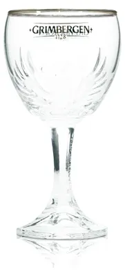 Produktbild von Grimbergen Bier Glas 0,15l Pokal Kelch Tulpe Relief Kontur Phoenix Gläser Mini