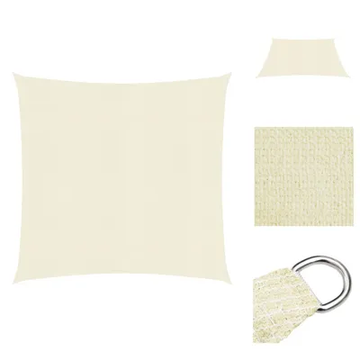 Produktbild von vidaXL Sonnensegel 160 g/m² Creme 3x3 m HDPE - Sonnenschirme & Sonnenschutze
