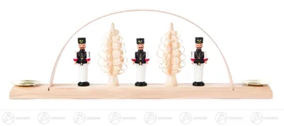 Zdjęcie produktu dla Łuk świecznikowy z górnikami, do świec o średnicy 10 mm Szerokość x wysokość x głębokość 25 cm x 8,5 cm x 3 cm NOWY