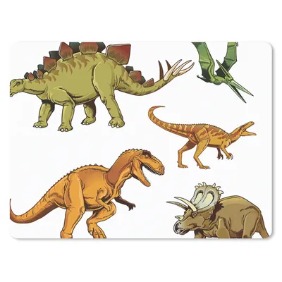 Produktbild von MuchoWow® Mauspad Mousepad Dinosaurier - Zeichnung - Jungen - Kinder 23x19 cm - Mousepads - Maus Mat - Pad - Mausunterlage - Schreibtischunterlage - Mauspad