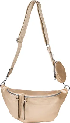 Produktbild von styleBREAKER Damen Halbmond Crossbody Schultertaschen Set 3-Teilig, Schultergurt mit Muster, Schlüsselanhänger, Börse 02012398
