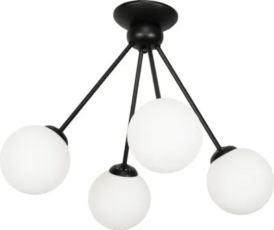 Immagine prodotto di Lampada da soffitto con paralume nero e sfere di vetro LINDOS 14-851