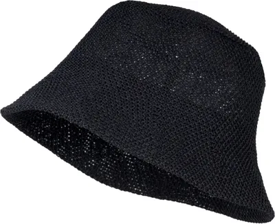 Produktbild von styleBREAKER Damen Fischerhut Papierstroh Sonnenhut, Schwarz