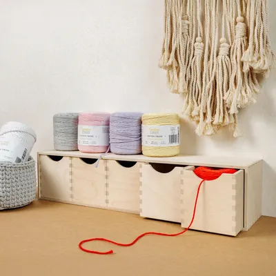 Produktbild von Creative Deco Schubladenbox Schubladenelement - 5 Schubladen - 57 x 13 x 13 cm