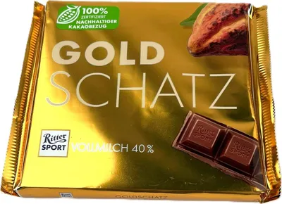 Zdjęcie produktu dla Ritter Sport Goldschatz czekolada mleczna o smaku kakaowym 250g