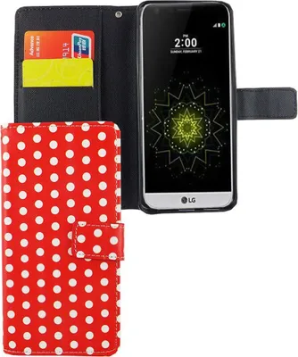 Produktbild von Handyhülle Tasche für Handy LG G6 Polka Dot Rot