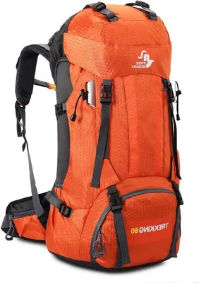 Produktbild von Famanu Wanderrucksack 60L wasserdicht und leicht - schwarzer Rucksack für Outdoor-Aktivitäten