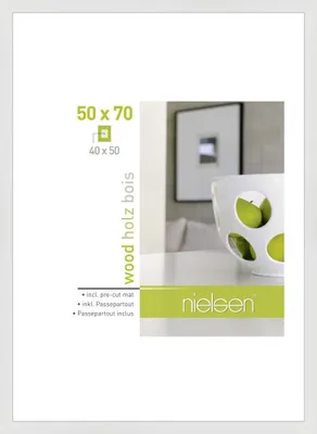 Produktbild von accent by nielsen Holz Bilderrahmen Apollon, 50x70 cm, Weiß