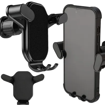 Produktbild von Handyhalterung Auto Lüftungsgitter Smartphone Halter KFZ Handyhalter 360 Grad Schwarz