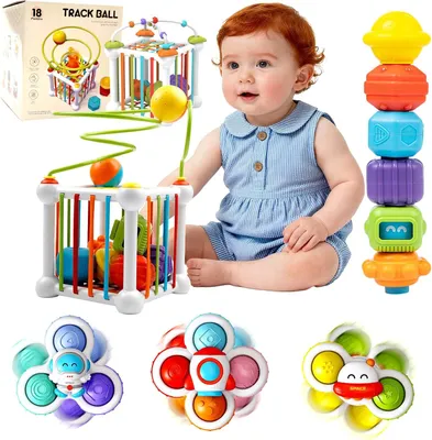Obrázok produktu pre Montessori hračky pre chlapcov a dievčatá – Senzorické hračky pre bábätká – Farebné kocky