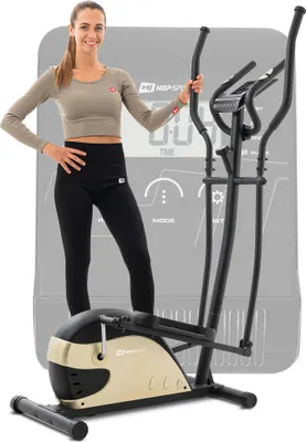 Produktbild von Hop-Sport Crosstrainer HS-003C Focus Elliptical Ergometer Fitnessgerät Nordic Walking Stepper gold