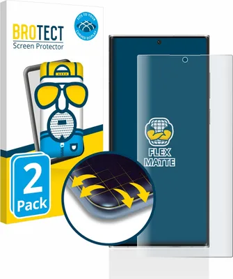 Produktbild von 2x BROTECT Fullscreen Schutzfolie für Samsung Galaxy S22 Ultra 5G Displayschutz Folie Fullcover Matt Entspiegelungsfolie