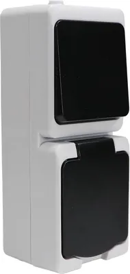 Produktbild von REV AquaMini Kombination Schalter Steckdose Aufputz IP54 Feuchtraum kompakt platzsparend mini