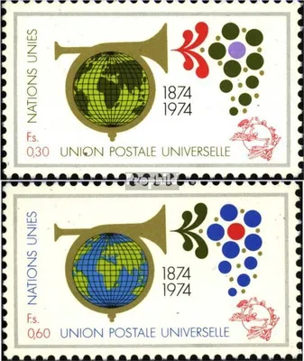 Produktbild von Briefmarken UNO - Genf 1974 Mi 39-40 (kompl.Ausg.) gestempelt Weltpostverein