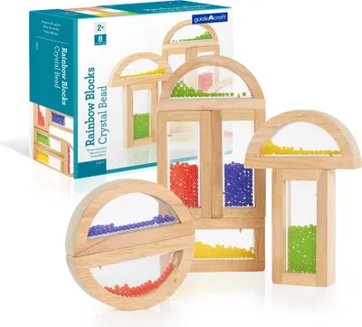 Immagine prodotto di Guidecraft arcobaleno perline giocattolo - blocchi da costruzione colorati