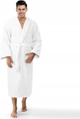 Produktbild von Baumwoll-Hotel-Bademantel Weiss Xs