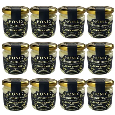 Produktbild von 12x Original Deutscher Honig rein Frühtracht "Frühlingserwachen" 250g im Glas cremig gerührt Regionales Produkt aus Oberfranken (Nord-Bayern)