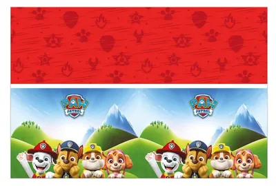 Image de Paw Patrol - Nappe - env. 120 x 180 cm - rouge, colorée