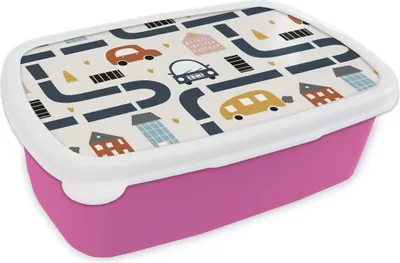 Produktbild von KitchenYeah® Lunchbox Brotzeit Brotdose 17x11 cm Design - Jungen - Auto - Kinder Kinder Brotzeitdose - Lunchpaket - Brotkasten  - Sandwich Box