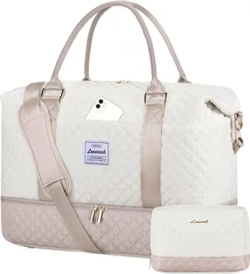 Produktbild von LOVEVOOK Reisetasche Damen Groß Sporttasche mit Schuhfach Handgepäck für Flugzeug Weekender Duffle Bag Carry On Luggage Strand Sauna