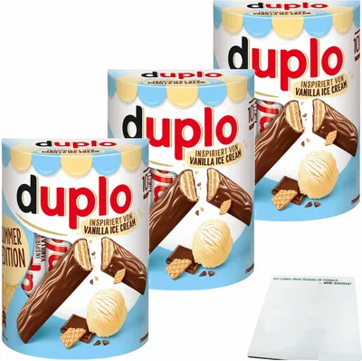 Produktbild von Duplo Vanilla Ice Cream 10 Riegel 3er Pack (3x182g Packung) + usy Block