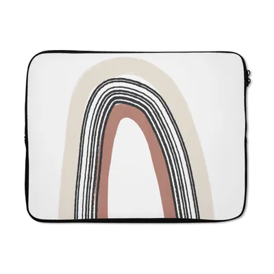 Produktbild von MuchoWow® Laptop Hülle 17 Zoll Laptoptasche Regenbogen - Pastell - Design - Zipper - Schutzabdeckung